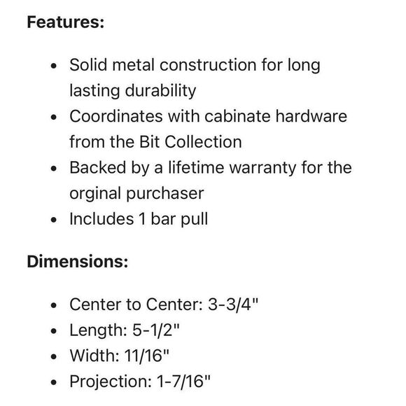 Top Knobs M1649 Brushed Bronze Bit Pull Cabinet Drawer 3 3/4” C-C NEW Open Box - Picture 3 of 4